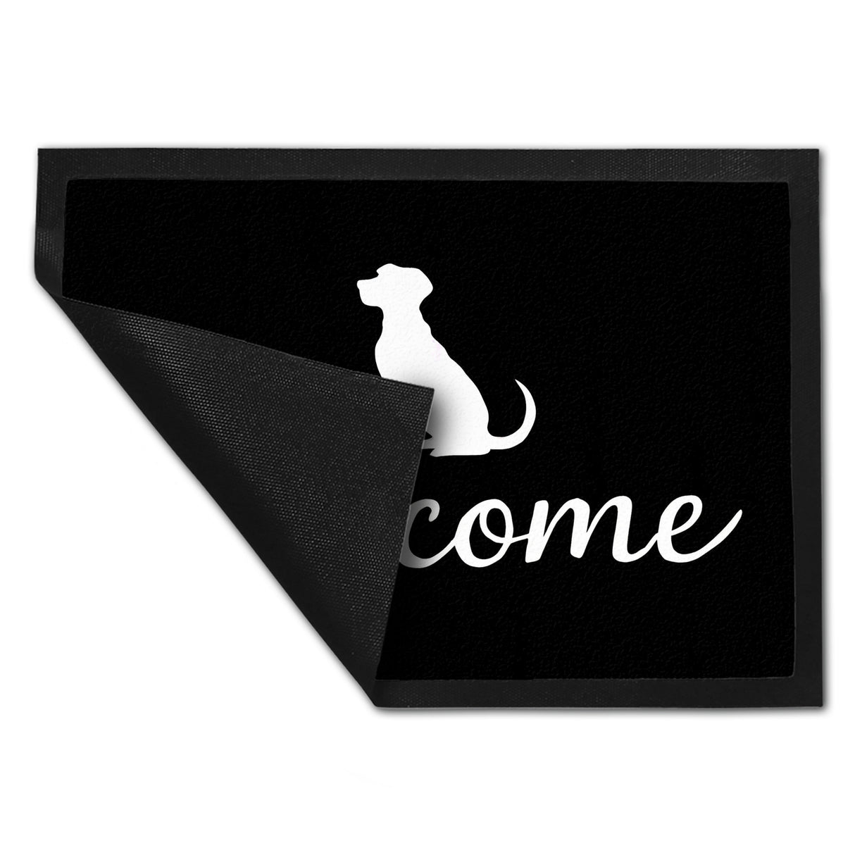 Hunde Silhouette Welcome Fussmatte