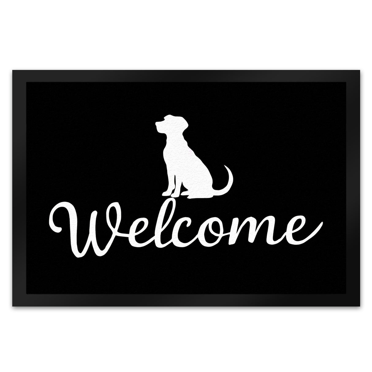 Hunde Silhouette Welcome Fussmatte