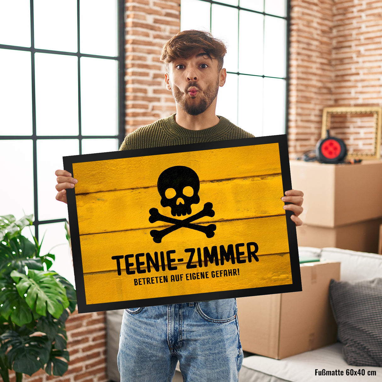 Teenie-Zimmer Totenkopf Fussmatte