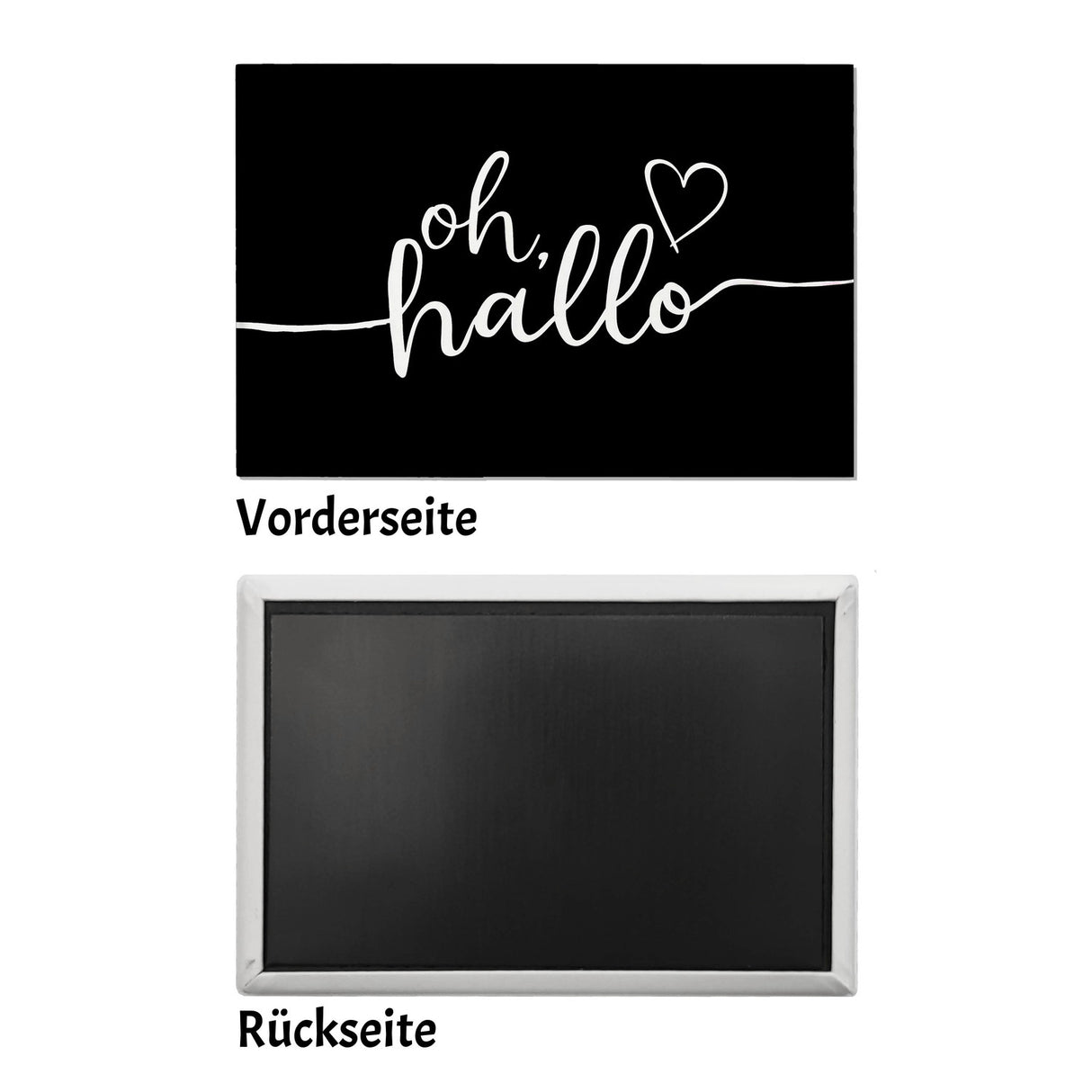 Oh Hallo Souvenir Magnet mit Herz in elegantem Design