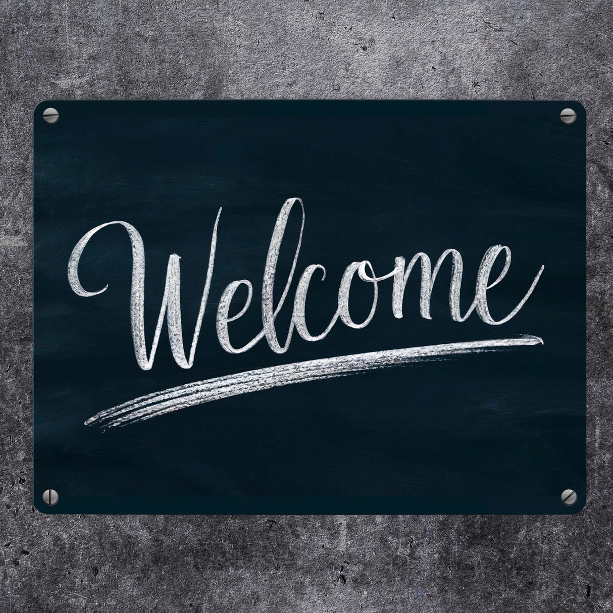 Welcome Metallschild in 15x20 cm