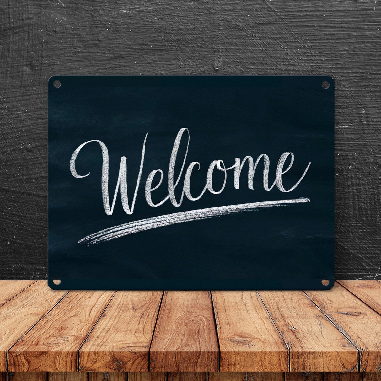 Welcome Metallschild in 15x20 cm