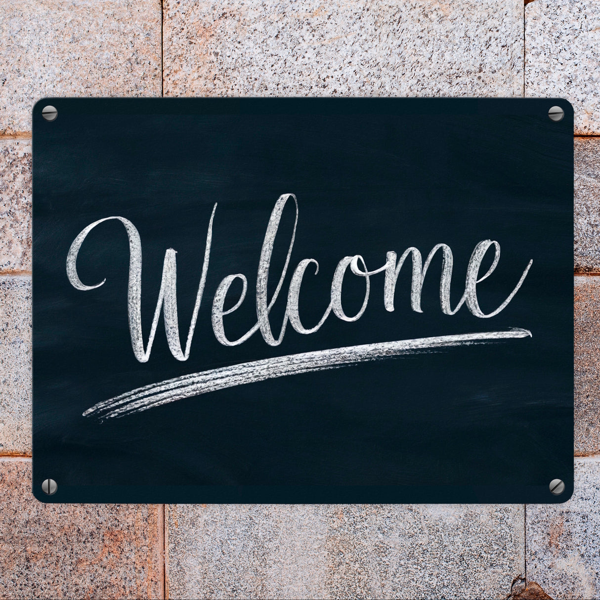 Welcome Metallschild in 15x20 cm