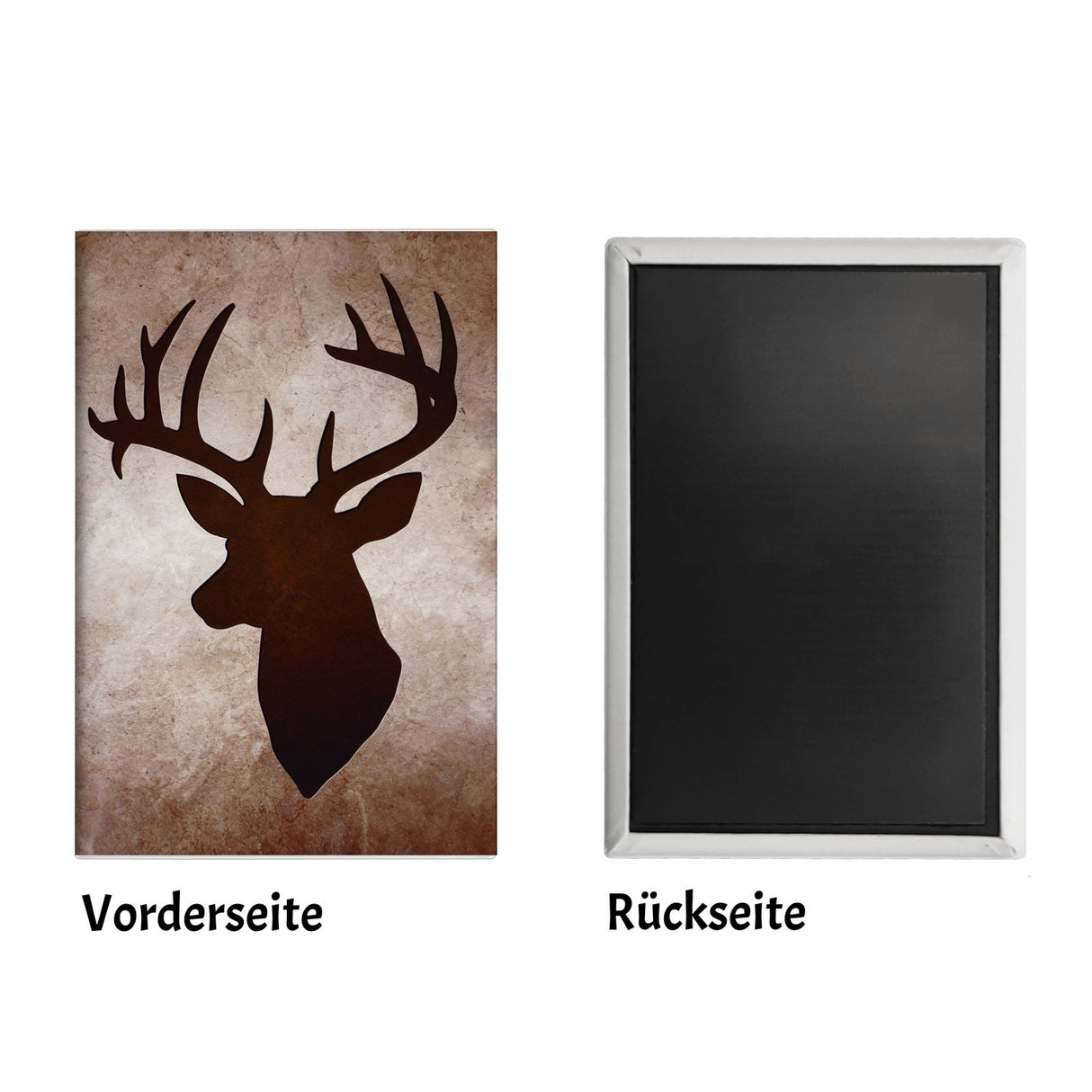 Hirschkopf Silhouette Souvenir Magnet für Jagdfans