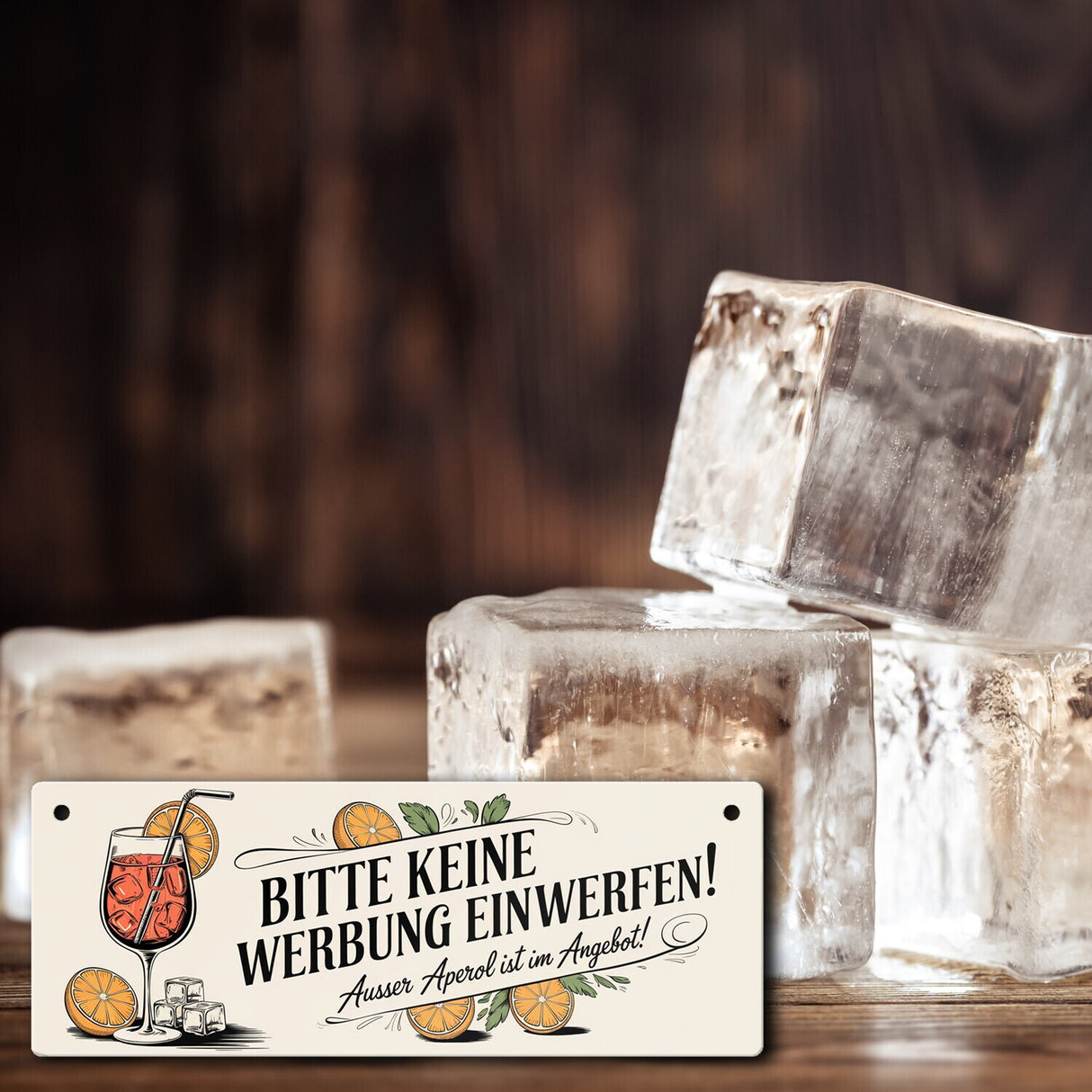 Bitte keine Werbung einwerfen Metallschild - ausser Aperol im Angebot