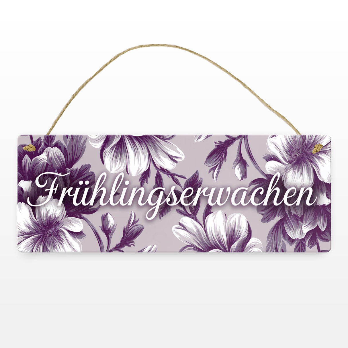 Florales Metallschild mit Blumenmotiv Frühlingserwachen