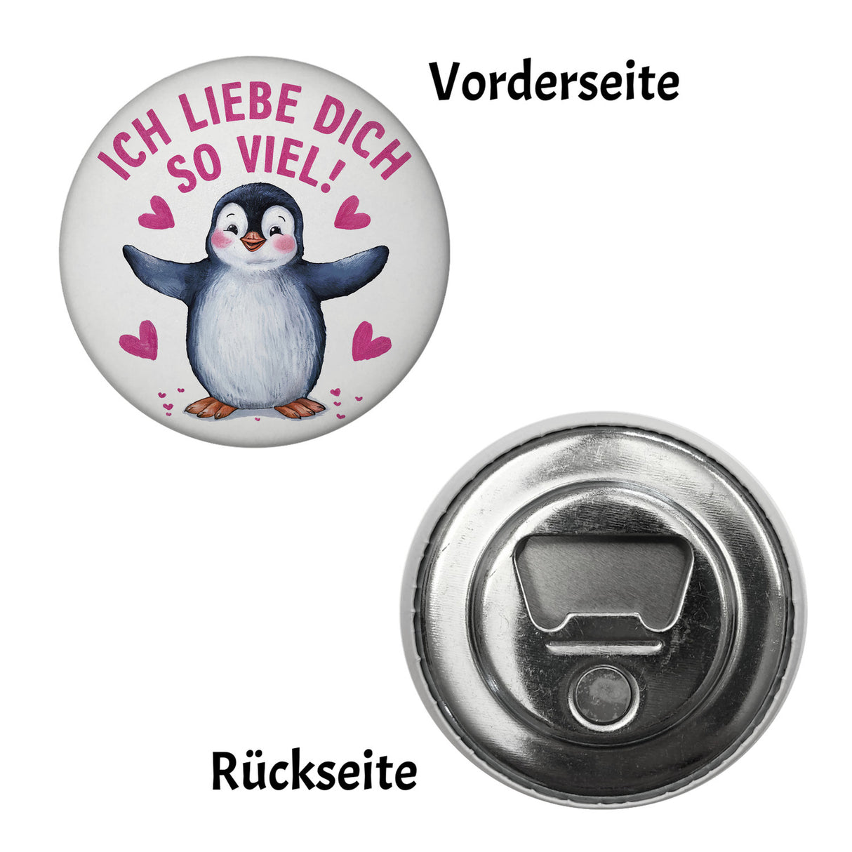 Pinguin ICH LIEBE DICH Magnet für Tierfreunde