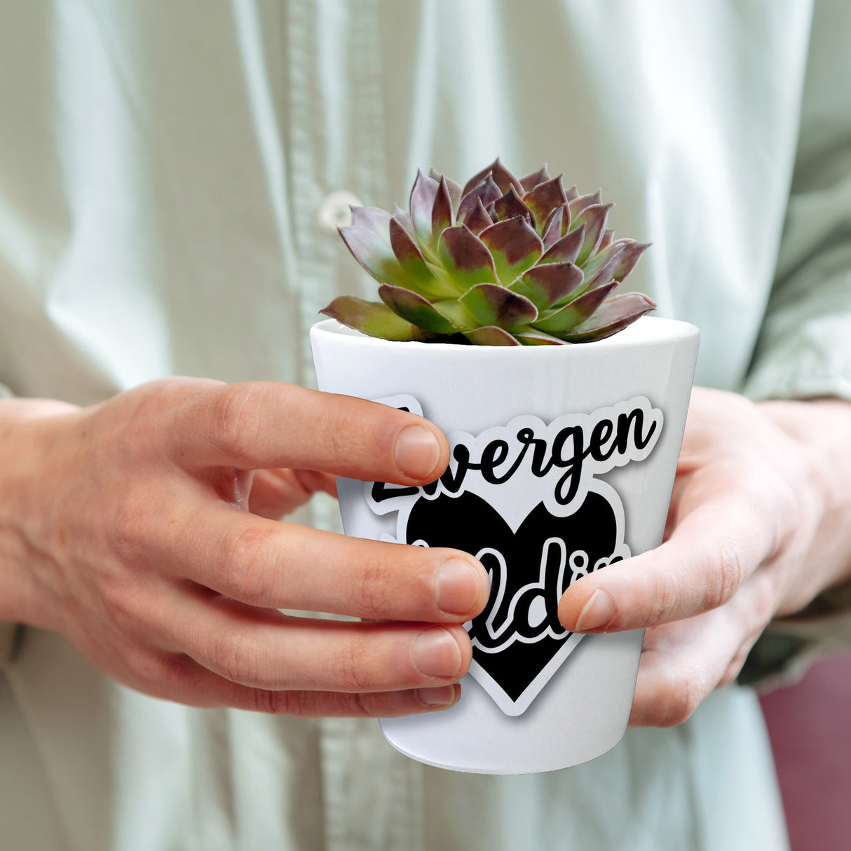 Zwergen Heldin mit Herz Blumentopf für Erzieherinnen