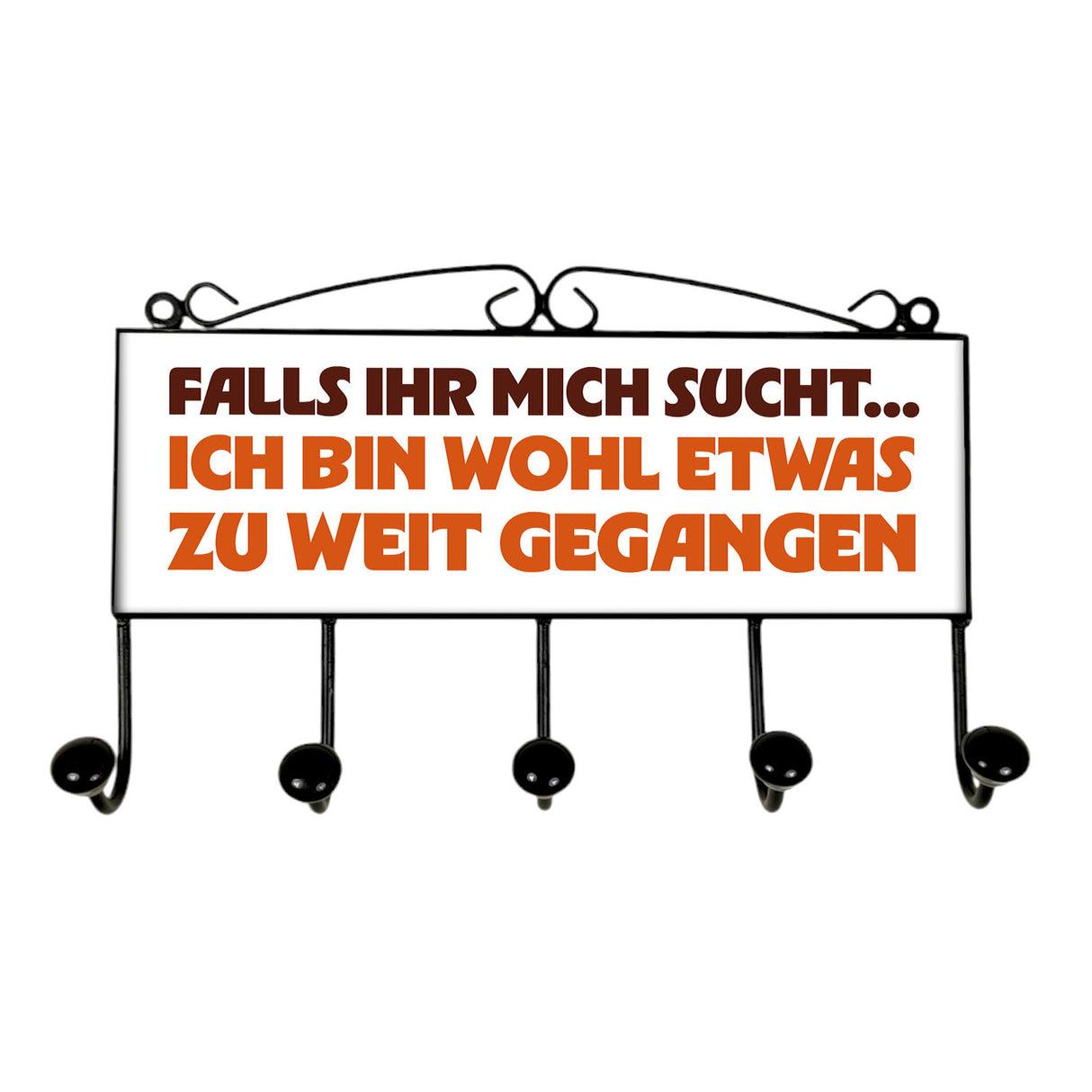 Zu weit gegangen Kleiderhaken Leiste mit 3 Haken