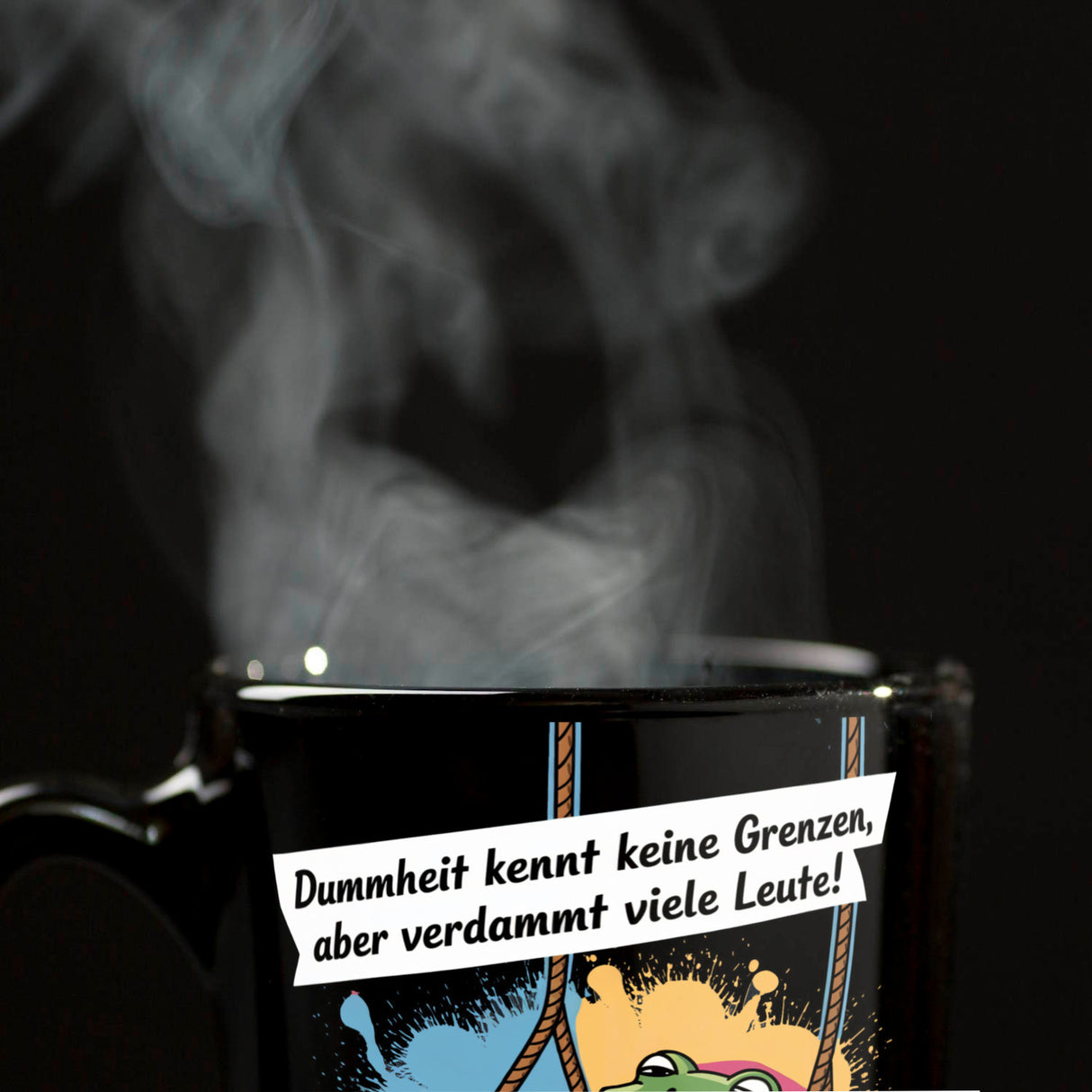 Grüner Frosch Tasse - Dummheit kennt viele Leute