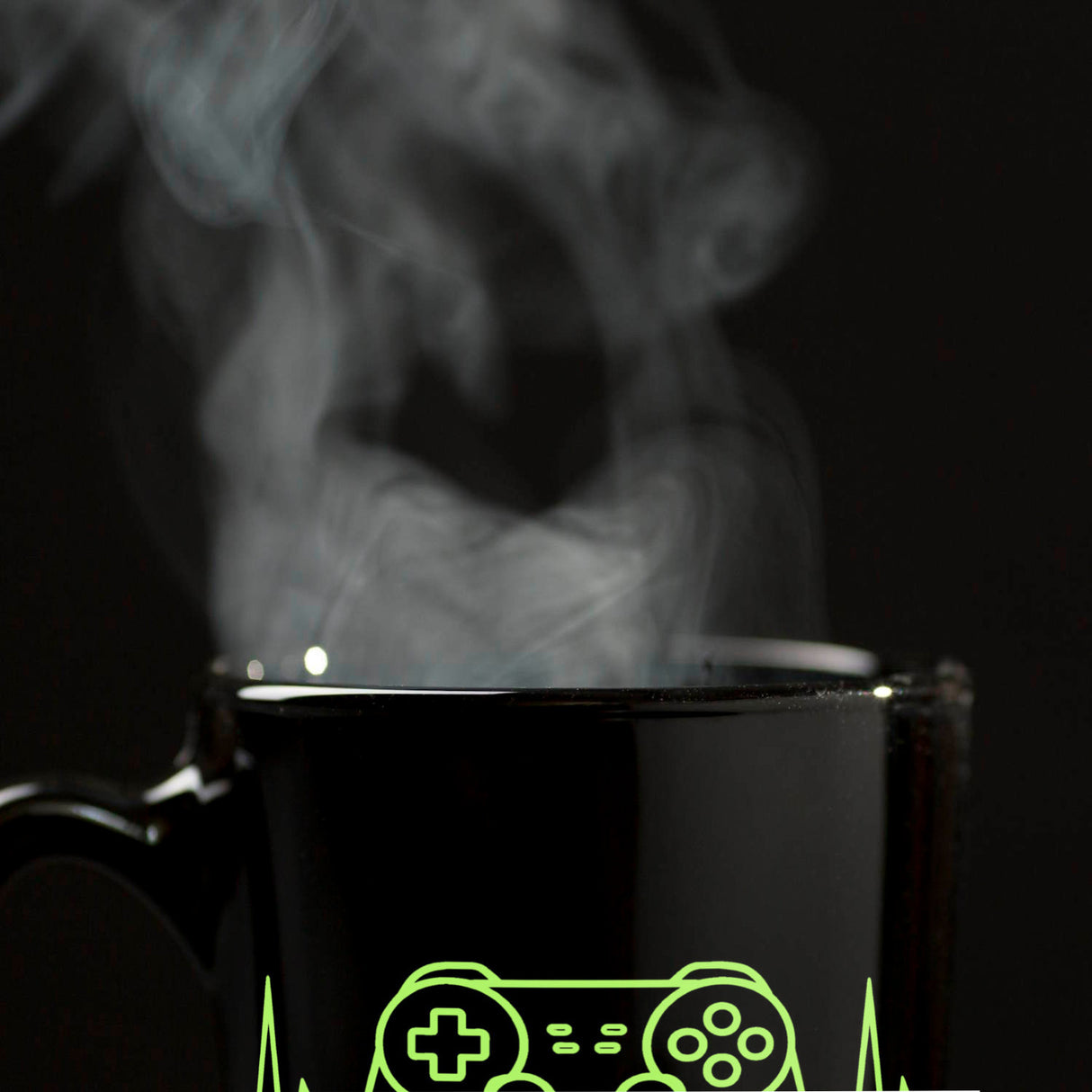 Game-Controller Tasse mit Gamer Herzschlag