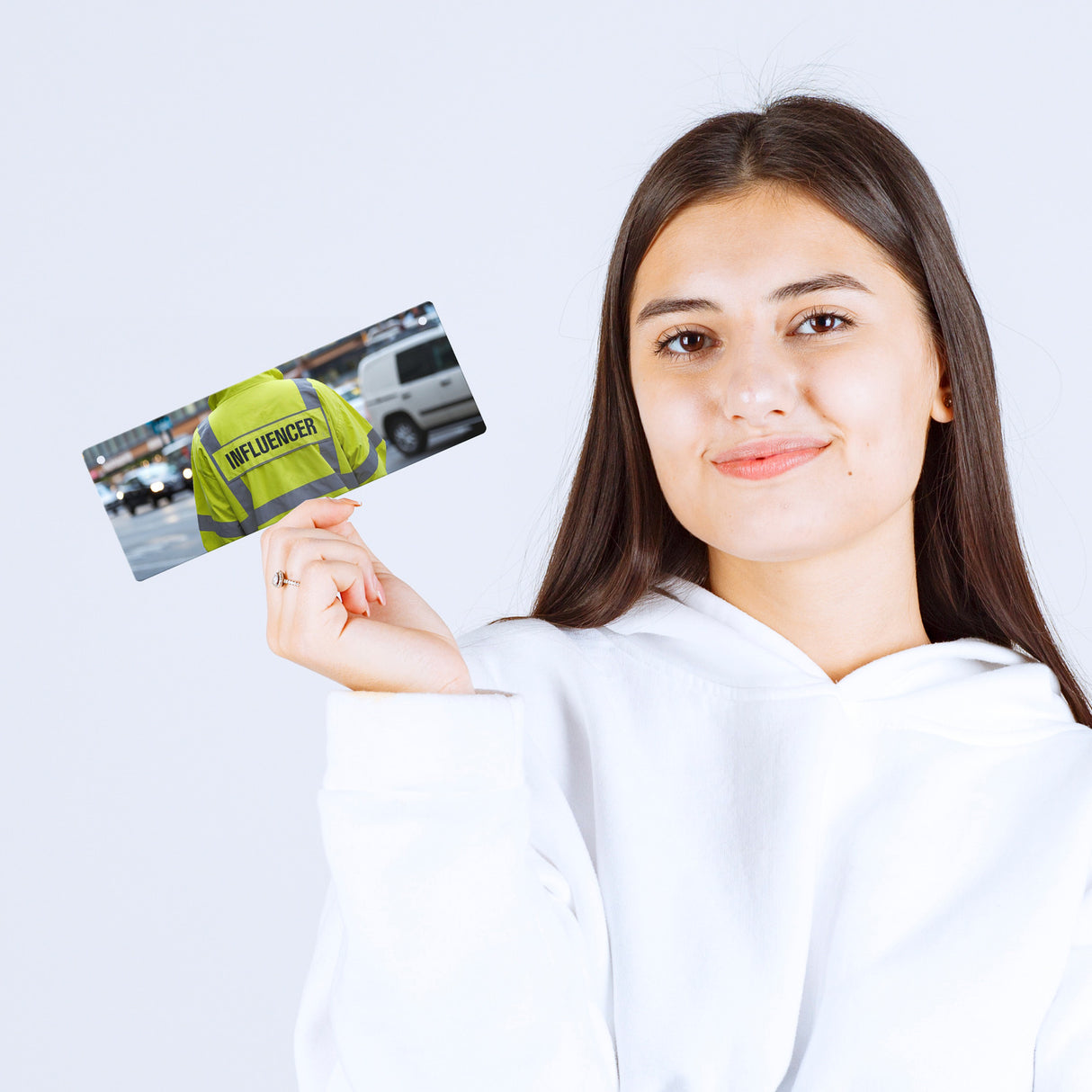 Warnweste Influencer Metallschild für Social Media Fans
