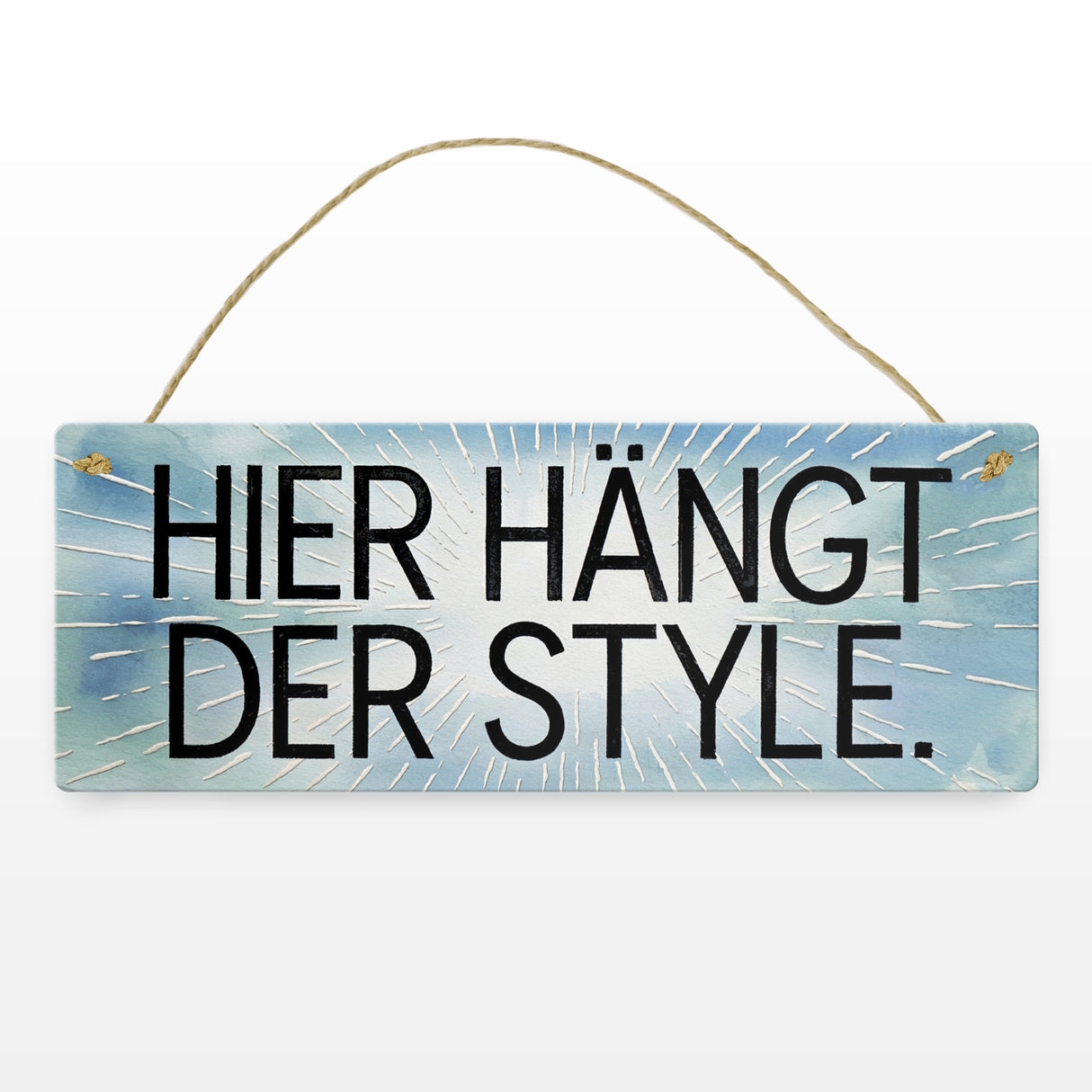 Hier hängt der Style Metallschild Aquarell