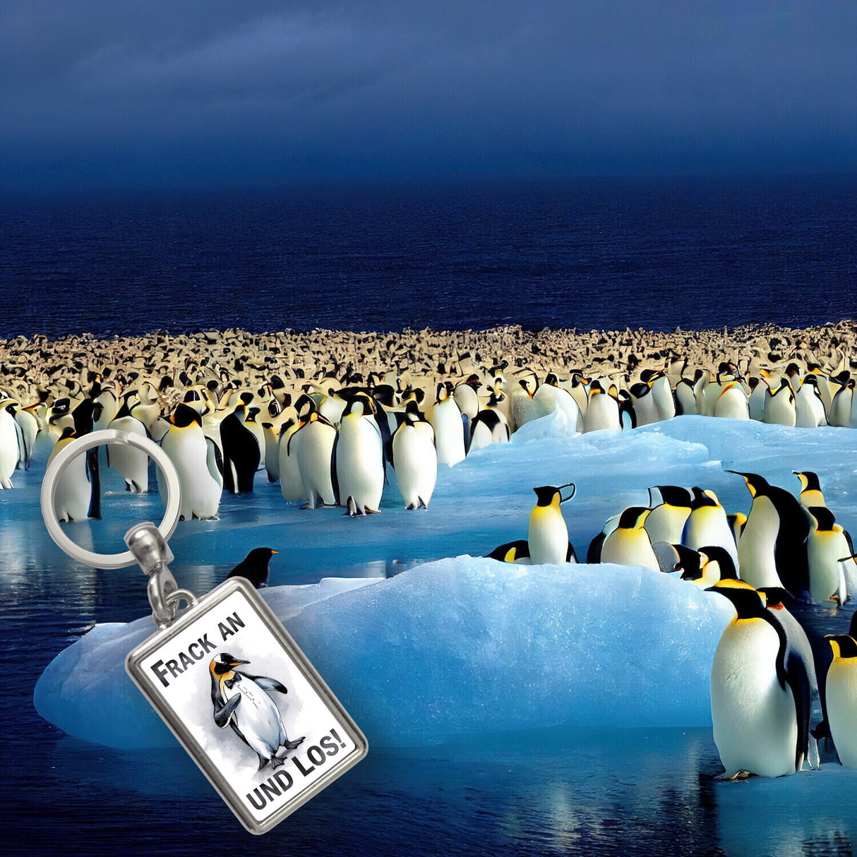 Niedlicher Pinguin im Frack Schlüsselanhänger Frack an und los