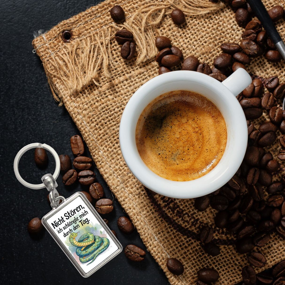 Schlange Nicht stören, ich schlängle mich durch den Tag Schlüsselanhänger