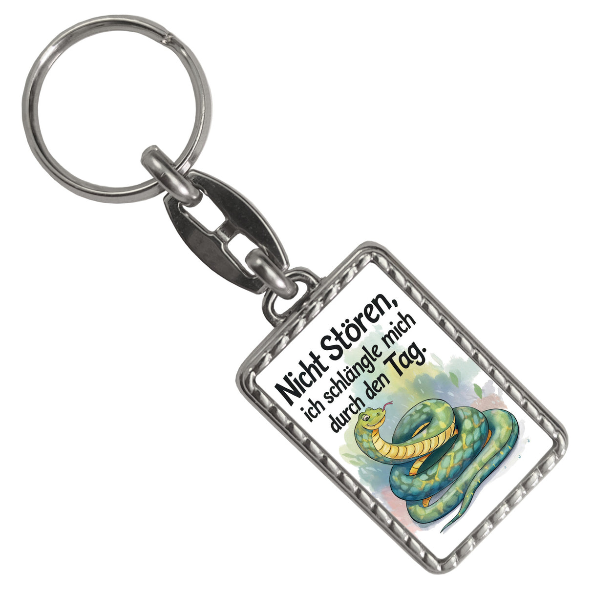 Schlange Nicht stören, ich schlängle mich durch den Tag Schlüsselanhänger