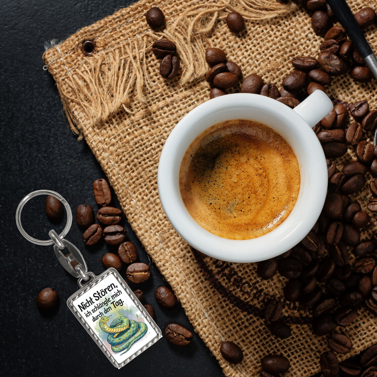 Schlange Nicht stören, ich schlängle mich durch den Tag Schlüsselanhänger