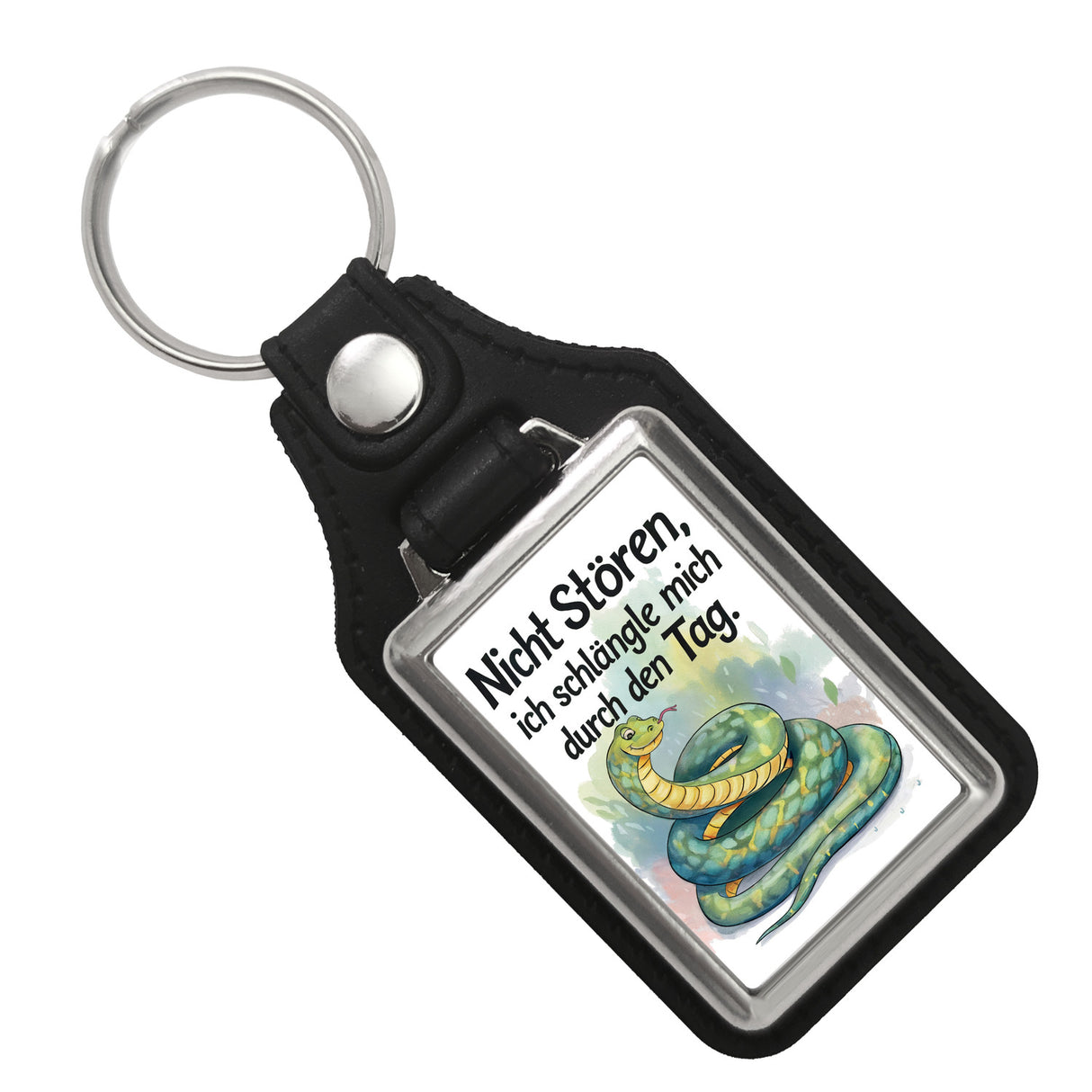 Schlange Nicht stören, ich schlängle mich durch den Tag Schlüsselanhänger