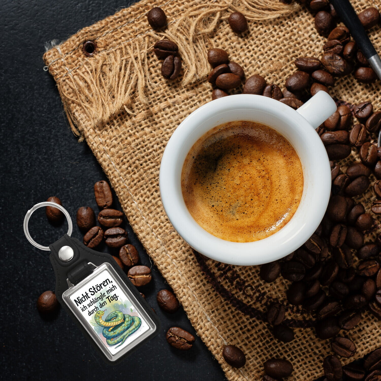 Schlange Nicht stören, ich schlängle mich durch den Tag Schlüsselanhänger