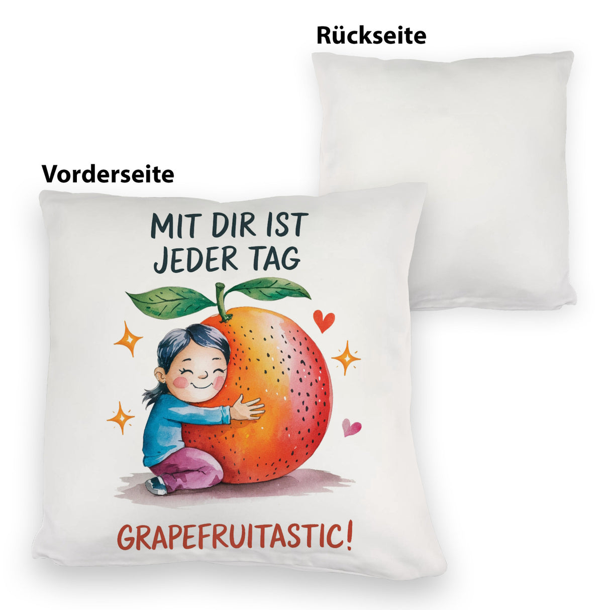 Grapefruit Umarmung Grapefruitastic Kissen