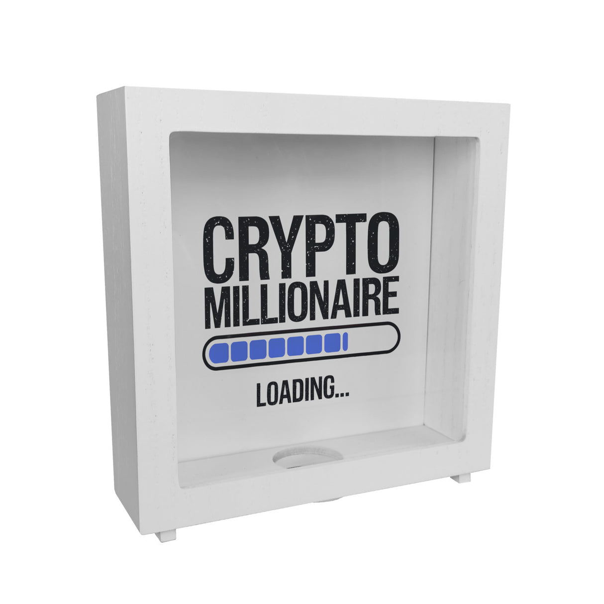 Crypto Millionaire Spardose mit Ladebalken Design