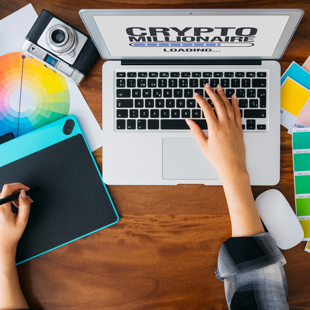 Crypto Millionaire Spardose mit Ladebalken Design