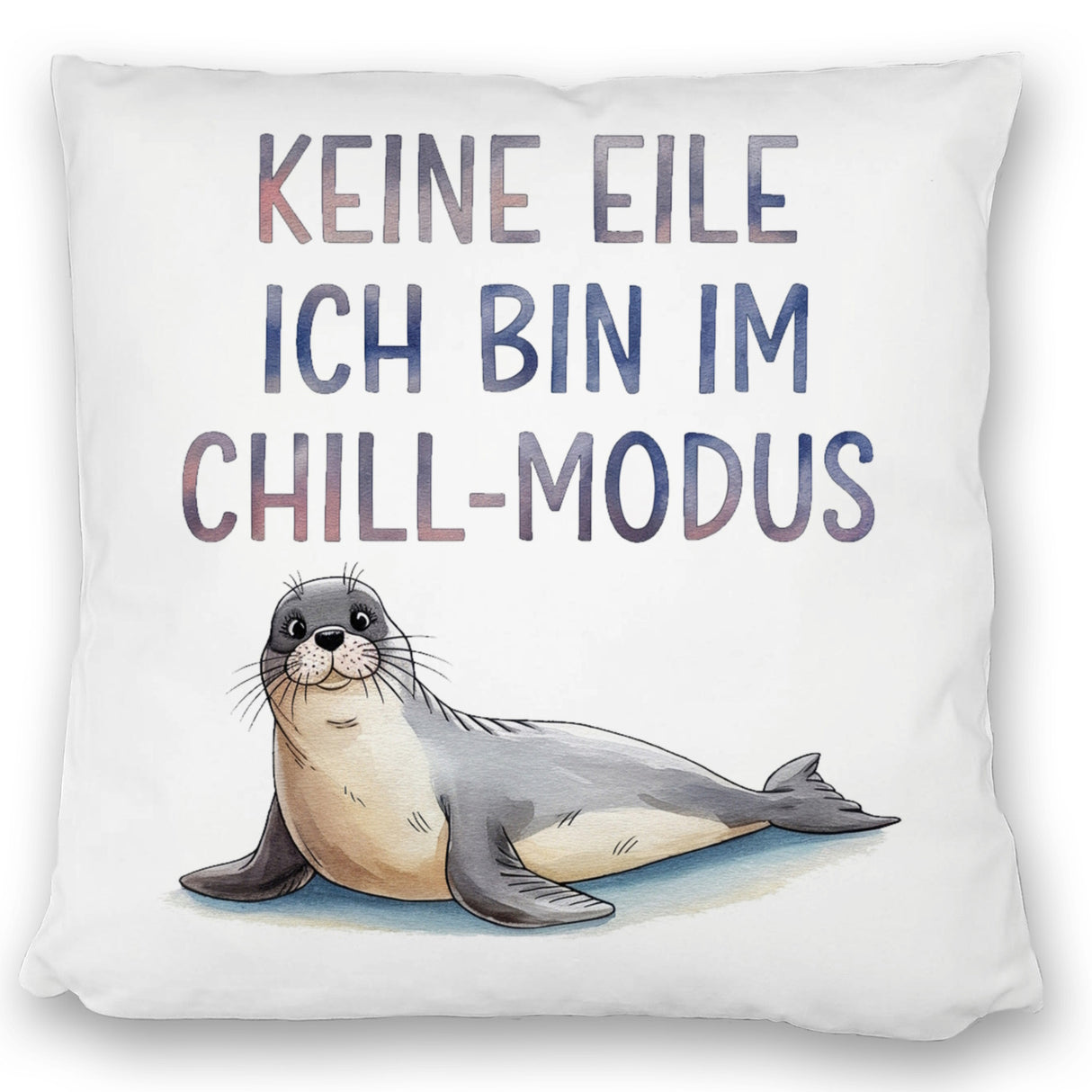 Seehund im Chill Modus Kissen
