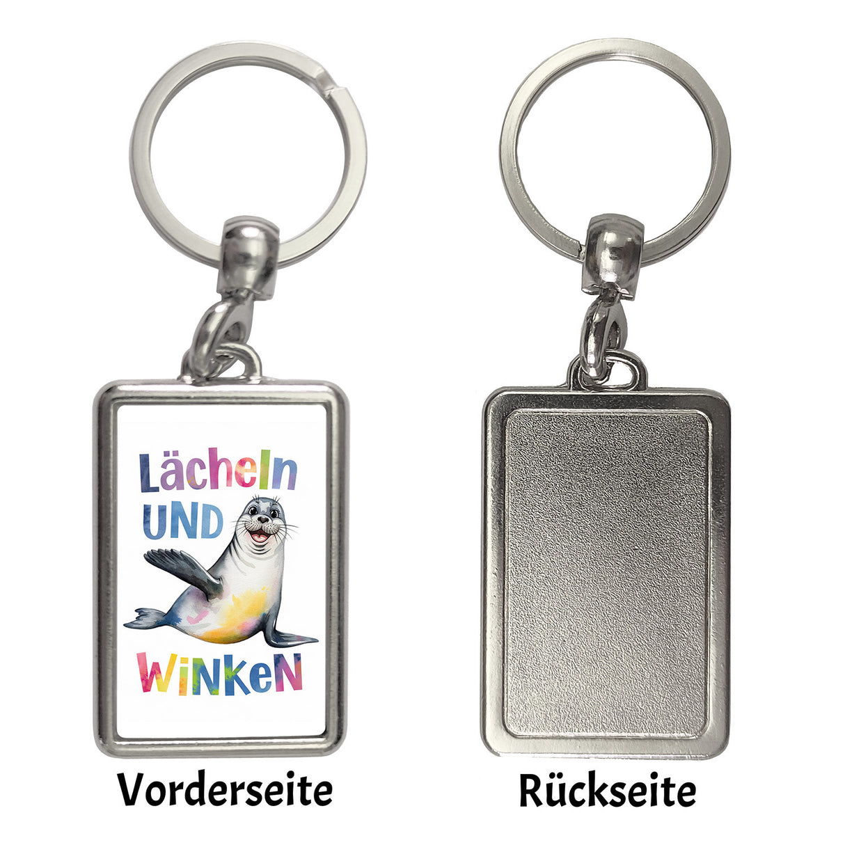 Seehund Lächeln und Winken Schlüsselanhänger