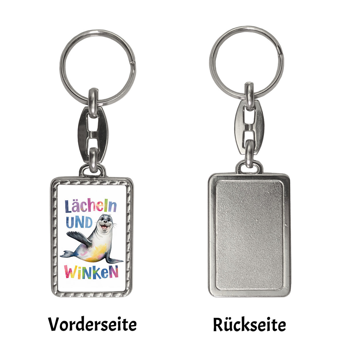 Seehund Lächeln und Winken Schlüsselanhänger