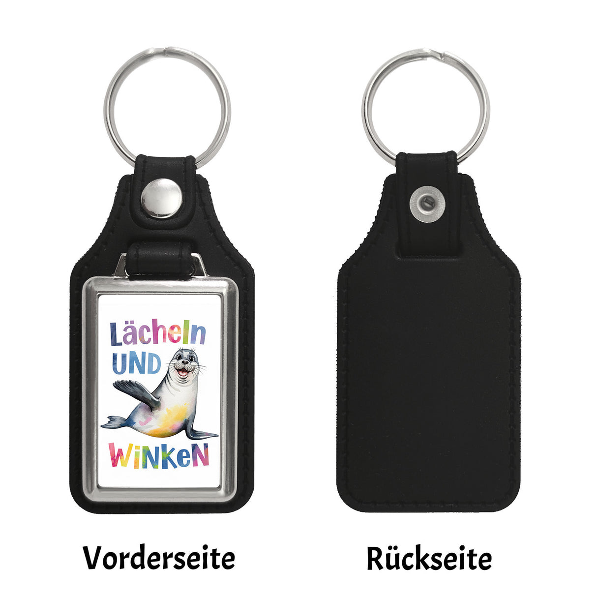 Seehund Lächeln und Winken Schlüsselanhänger