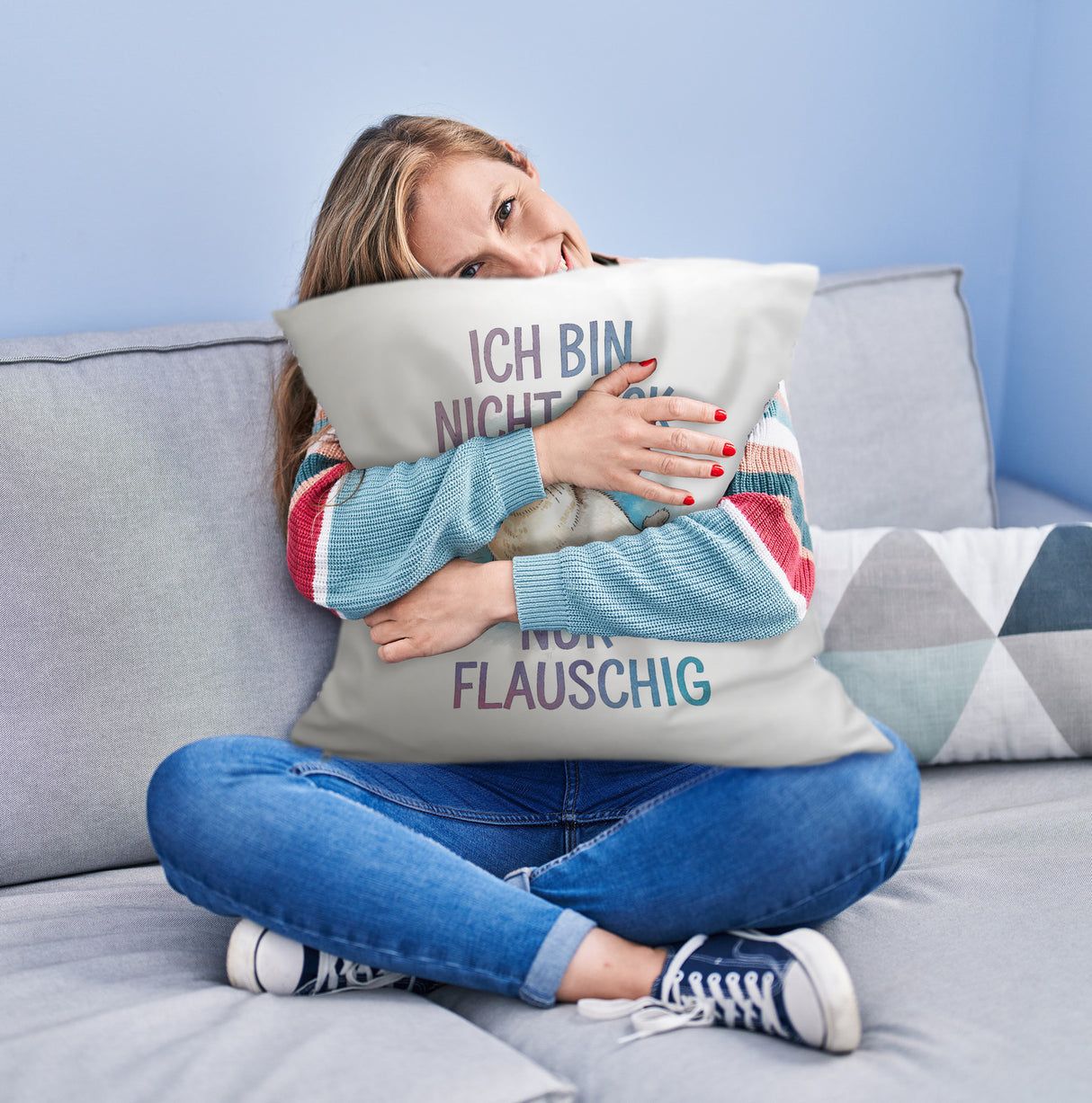 Flauschige Robbe - Nicht dick nur flauschig Kissen