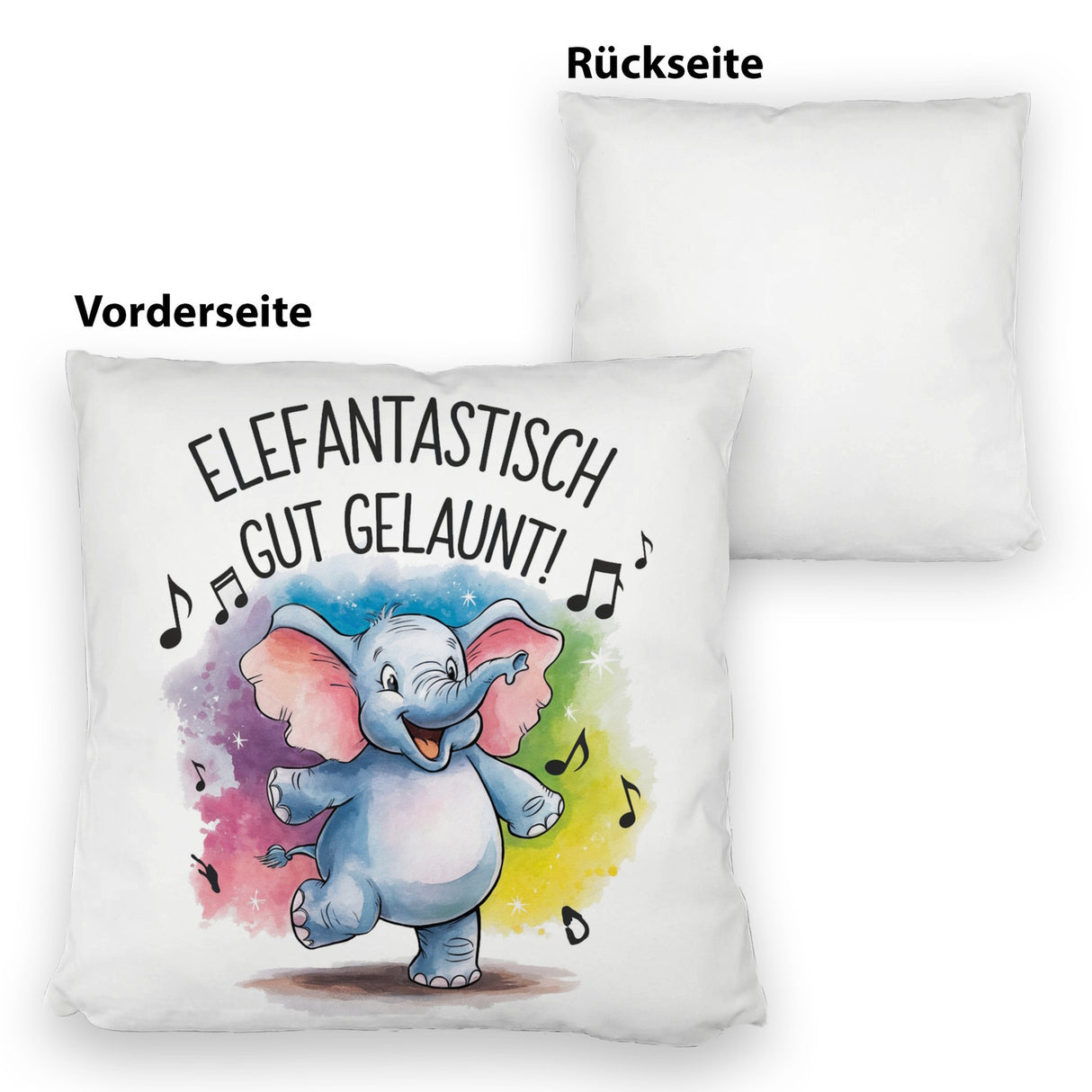 Tanzender Elefant - Elefantastisch gut gelaunt Kissen