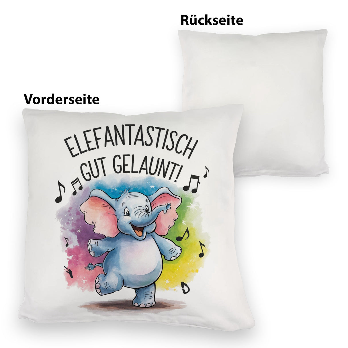 Tanzender Elefant - Elefantastisch gut gelaunt Kissen