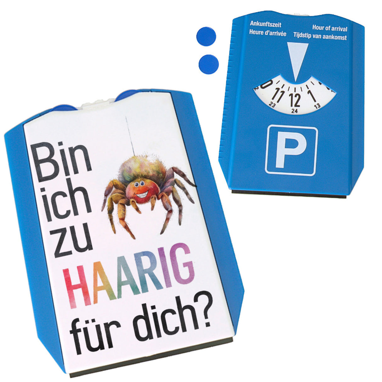 Fröhliche Spinne - Bin ich zu haarig Parkscheibe