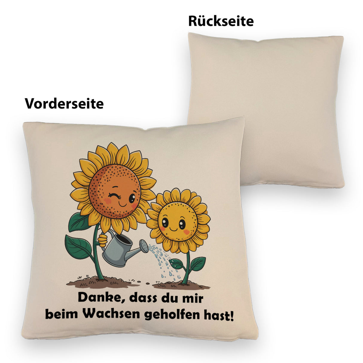 Danke - Sonnenblumen Kissen