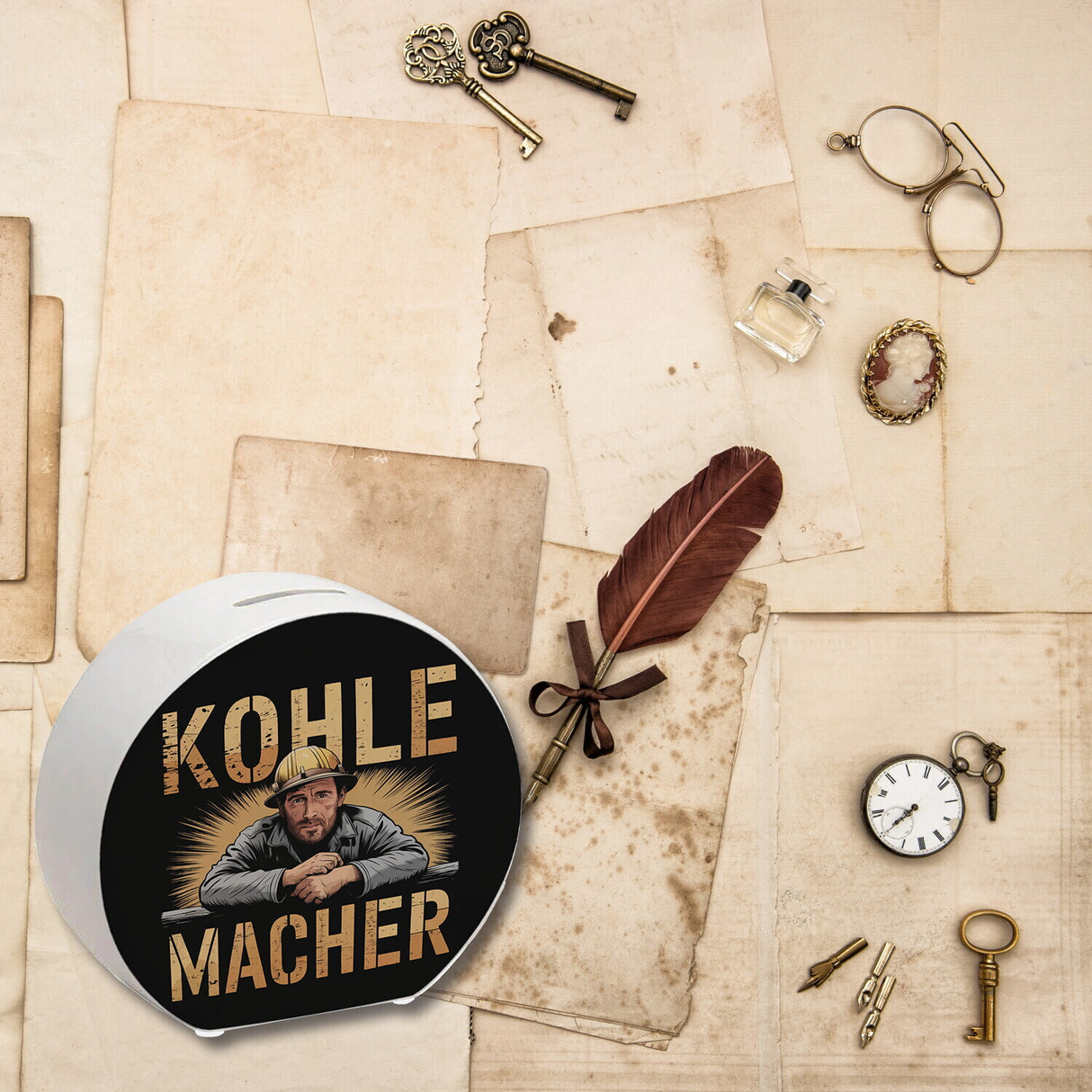 Kohlearbeiter - Kohlemacher Spardose für Nostalgie-Fans