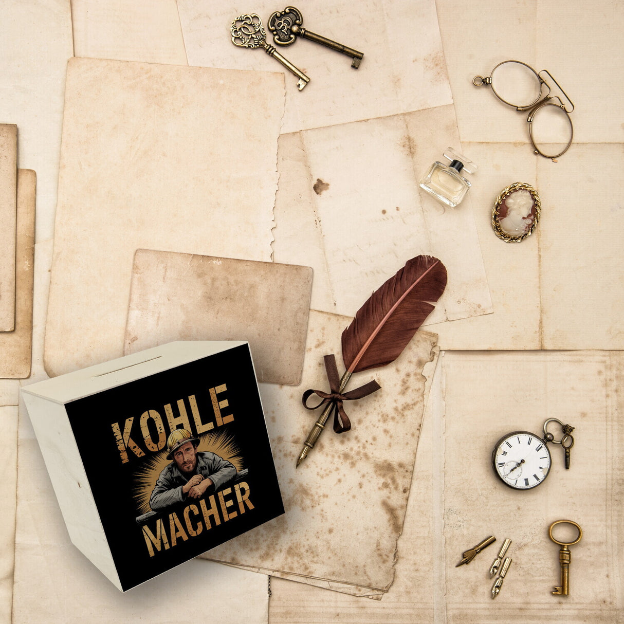 Kohlearbeiter - Kohlemacher Spardose für Nostalgie-Fans