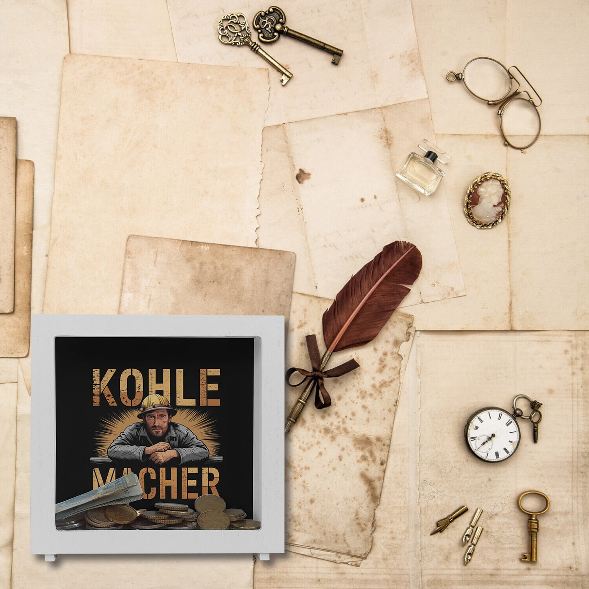 Kohlearbeiter - Kohlemacher Spardose für Nostalgie-Fans