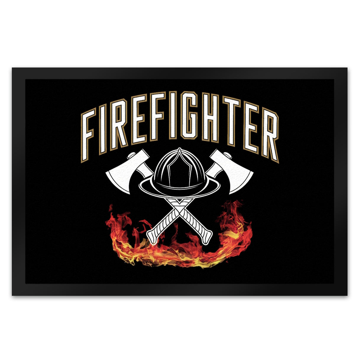 Feuerwehrhelm FIREFIGHTER Fußmatte in 35x50 cm für Feuerwehrleute