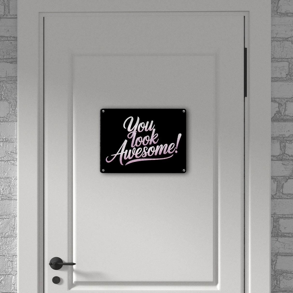 Bling-Bling You look awesome Metallschild in 15x20 cm