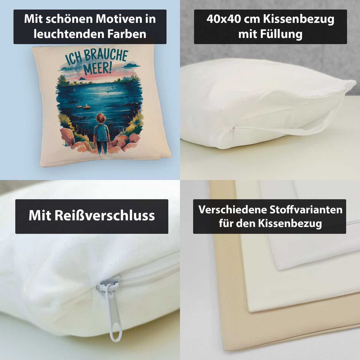 Ich brauche Meer! Kissen