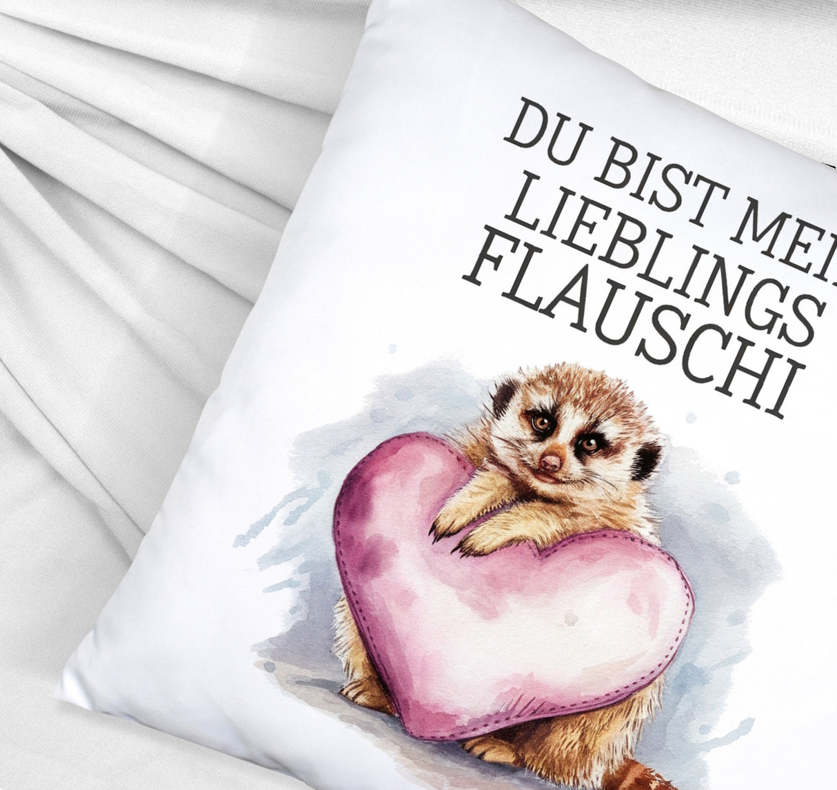 Erdmännchen Lieblings Flauschi Kissen