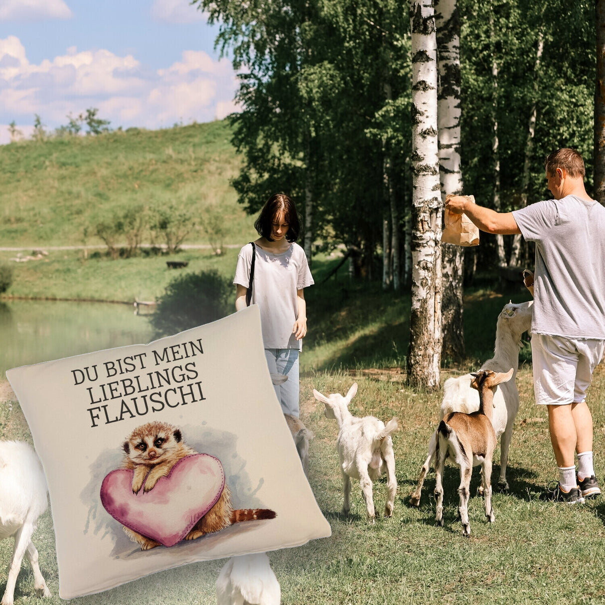 Erdmännchen Lieblings Flauschi Kissen