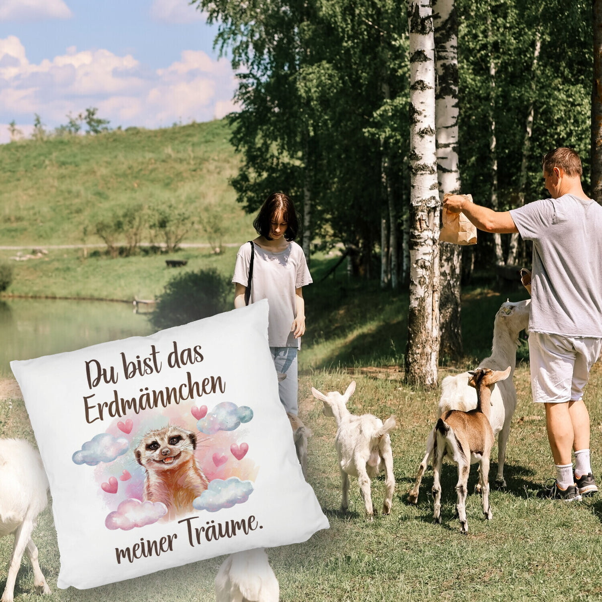 Erdmännchen meiner Träume Kissen