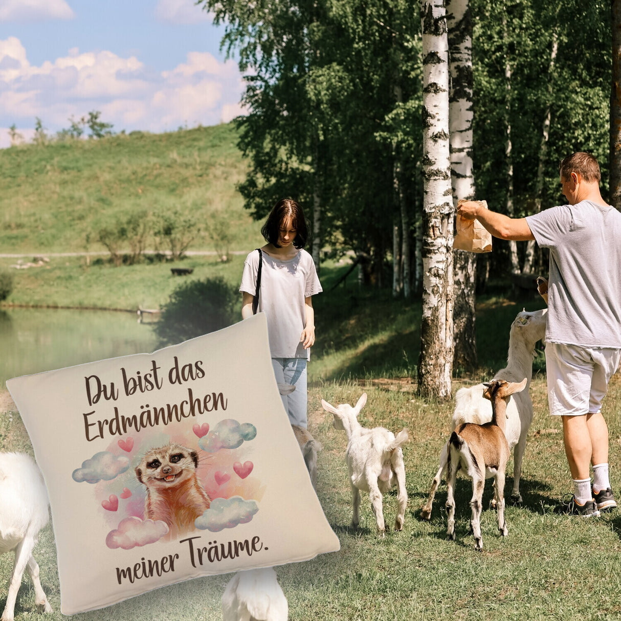 Erdmännchen meiner Träume Kissen