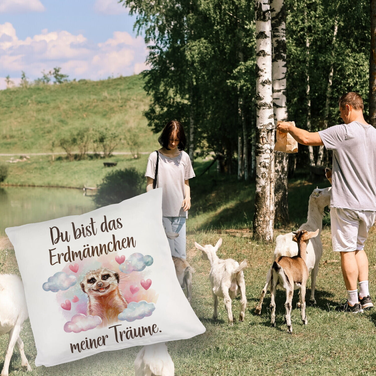 Erdmännchen meiner Träume Kissen
