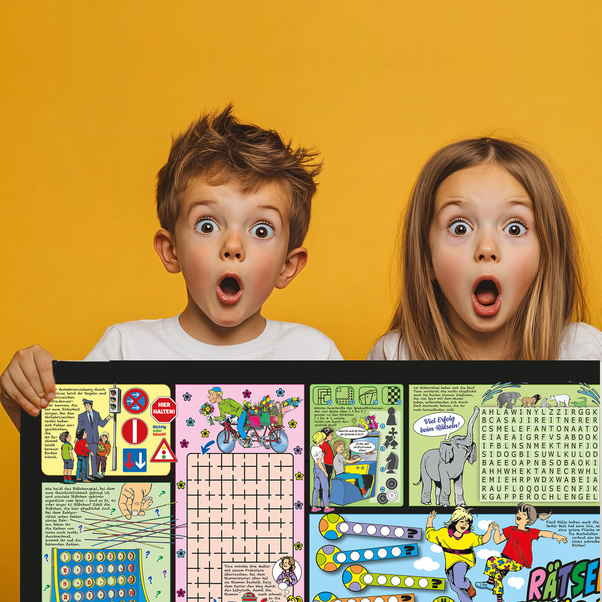 Rätselhits für Kids Schreibtischunterlage 69x31cm XXL Mauspad