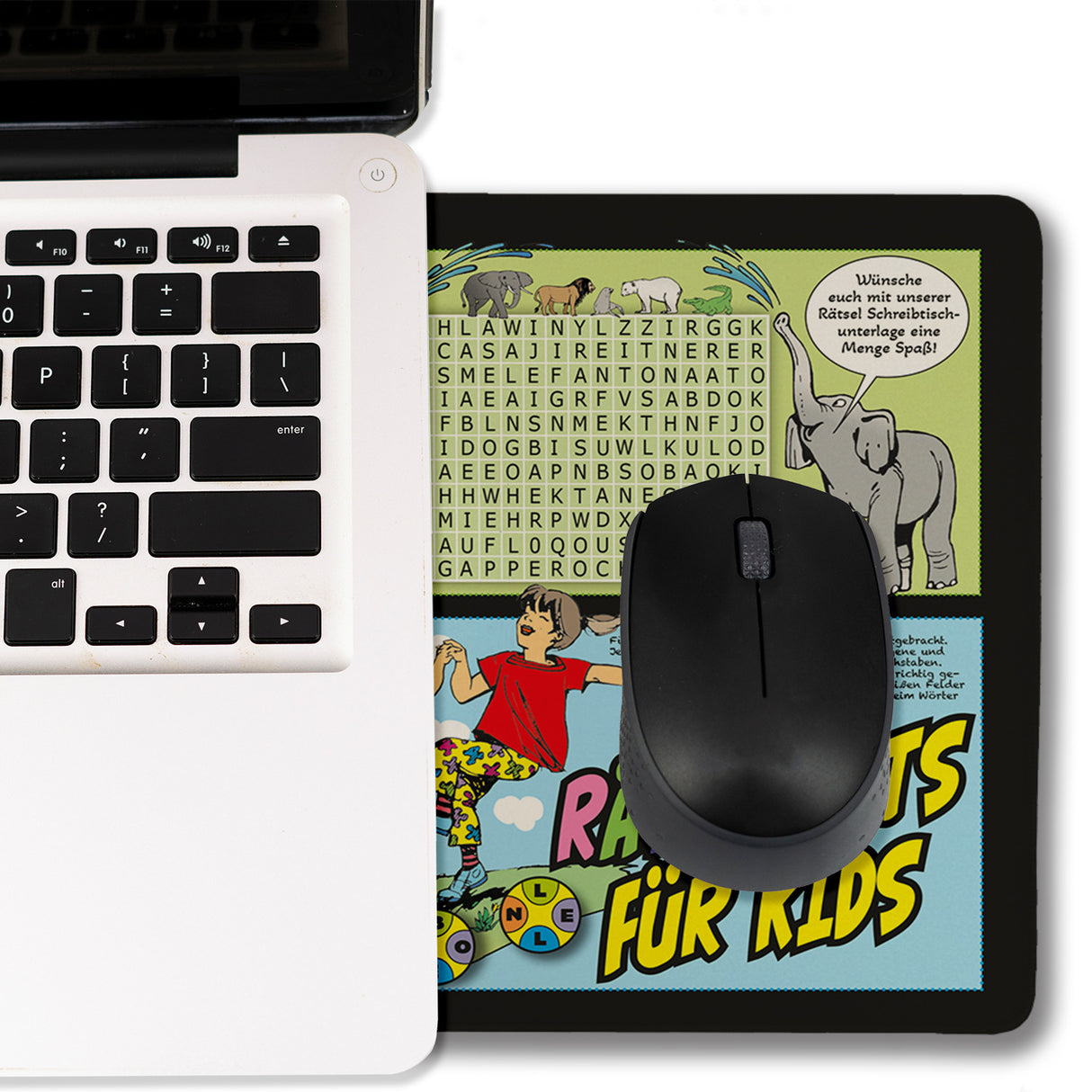 Rätselhits für Kids Schreibtischunterlage 69x31cm XXL Mauspad