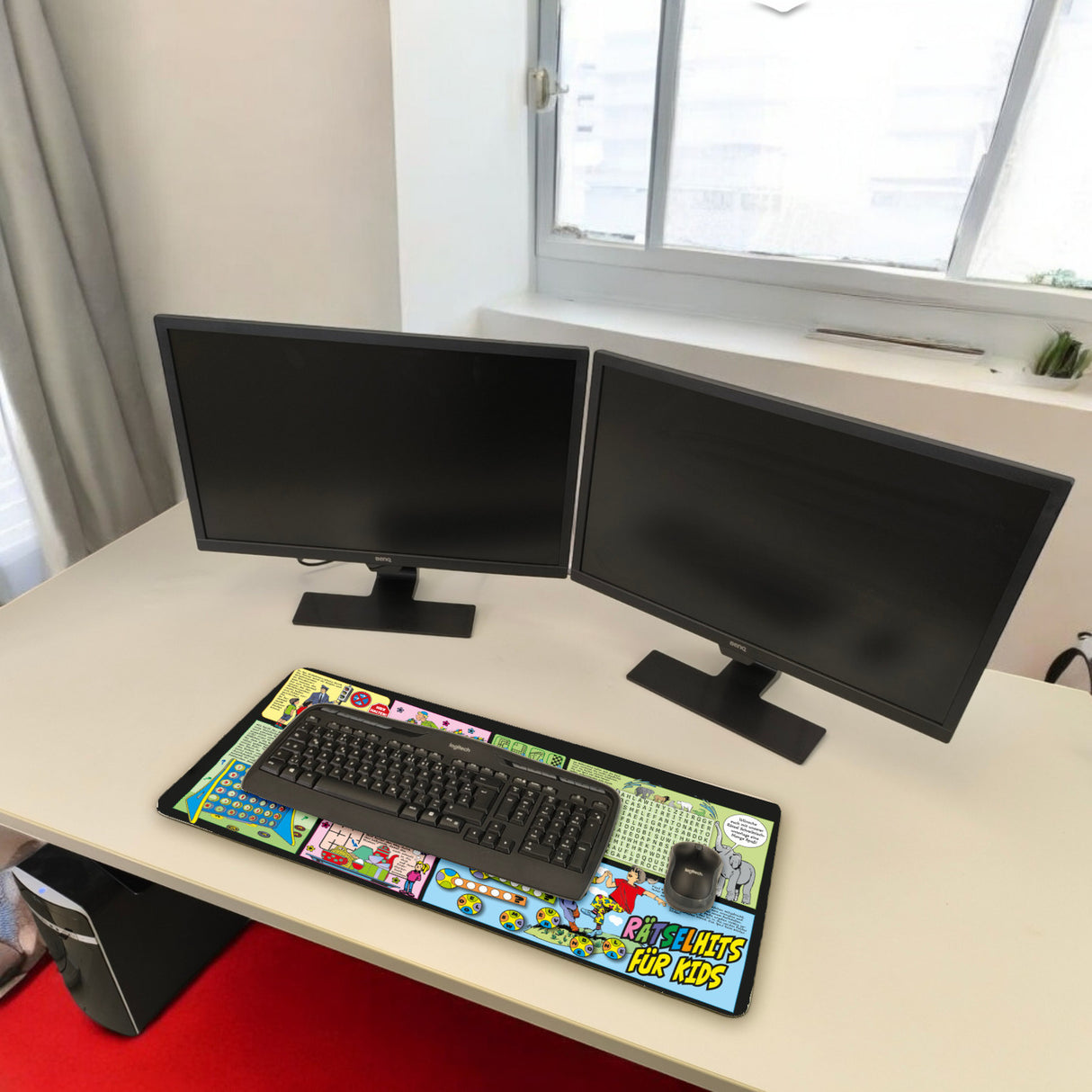 Rätselhits für Kids Schreibtischunterlage 69x31cm XXL Mauspad