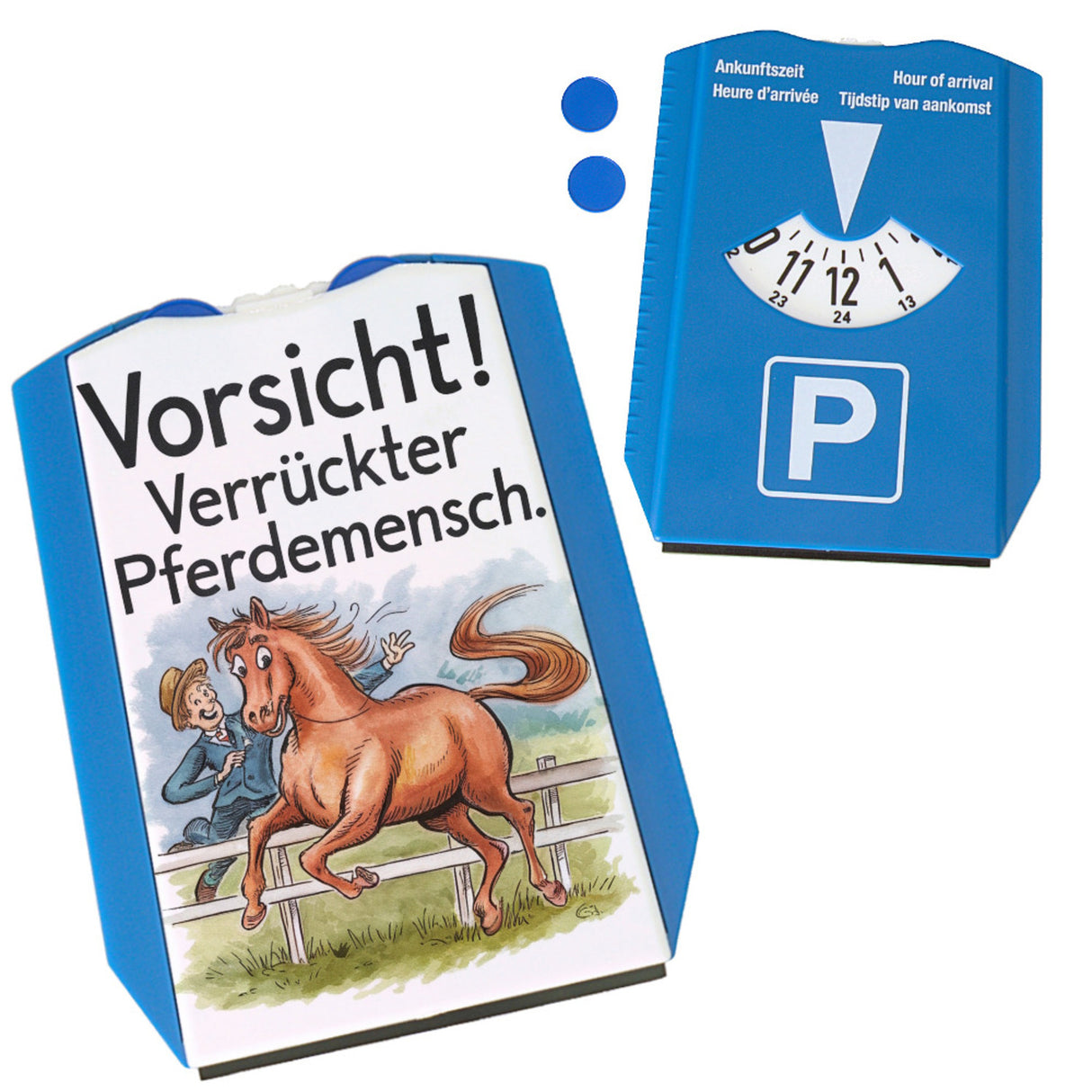 Vorsicht! Verrückter Pferdemensch Parkscheibe
